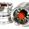Berlinski Tuning C26594REDCNC Alu Felgen hinten für Doppelbereifung Tamiya 1/14 Truck rot