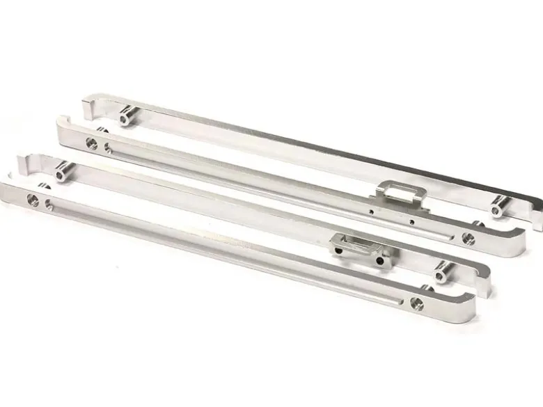 Berlinski Tuning C24636SILVERCNC Alu Unterfahrschutz 4 Stück für Tamiya 1/14 Truck