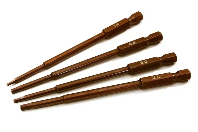 Berlinski Tuning C233014-teiliges metrisches Sechskant-Bit-Set mit 1/4-Zoll-Adapter 1,5; 2,0; 2,5; 3,0 mm