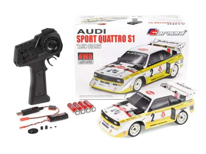 Carisma 88468GT24 Audi Sport Quattro S1 1985, 4WD Brushless 1:24 RTR mit Akku und Ladegerät