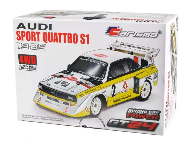 Carisma 88468GT24 Audi Sport Quattro S1 1985, 4WD Brushless 1:24 RTR mit Akku und Ladegerät
