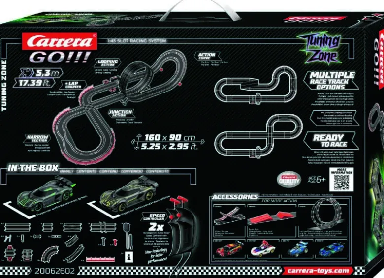 Carrera 62602GO!!! Tuning Zone - Startpackung mit 5,3m Streckenlänge inkl. 2 Hypercars mit Ground Light Effect