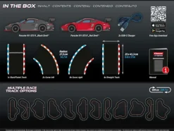 Carrera 50050002HYBRID Devil Drivers - Startpackung 6,09m Streckenlänge mit Porsche 911 GT3 R rot und Porsche 911 GT3 R schwarz