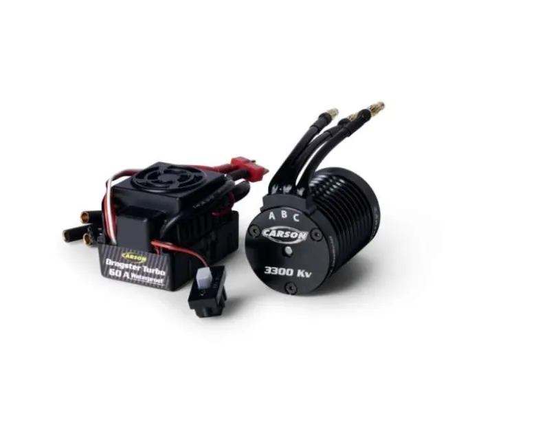 Carson 5009063021:10 Brushless Set Dragster Turbo 3300 KV sensorlos 2-3S Lipo 60A Onroad Offroad