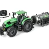Carson 500907706Deutz-Traktor 8280TTV mit Fassanhänger 1:16 100% RTR
