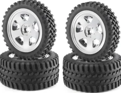 Carson 500900028Tamiya Fighter All Terrain Räder Set chrom 2WD