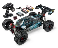 Carson 500409081Virus 4.2 XL 1:8 4WD Bruhsless Buggy 100% RTR schwarz/türkis bis zu 80km/h inklusive Lipo Akkus/Ladegerät