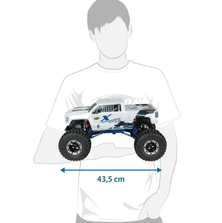 Carson 500404315X-Crawlee Pro 3.0 100% RTR 1:10 Der perfekte Crawler für den Einstieg