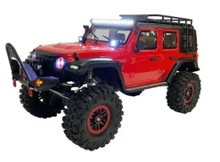 DF-Models 3164DF-4S PRO Crawler 1:10 313mm Radstand, 2.4GHz RTR, rot in Transportbox