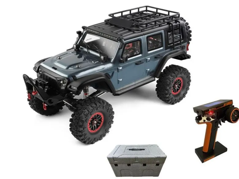 DF-Models 3154DF-4S PRO Crawler 4WD 1:10 (Version 2024) 2.4GHz RTR, grau 313mm Radstand - in Transportbox