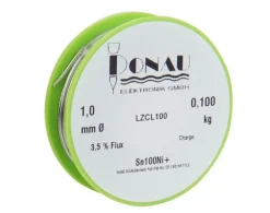 Donau Elektronik LZCL100Lötzinn (klar) Ø1 mm, Spule 100g