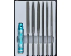 Donau Elektronik M60Profiline Nadelfeilen Set 7-teilig mit Metallhalter