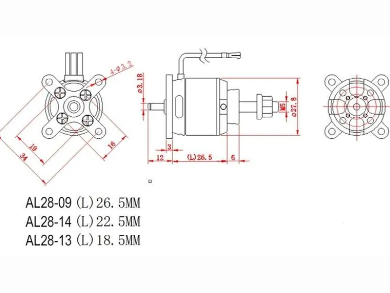 D-Power AL2814D-Power AL 28-14 Brushless Motor