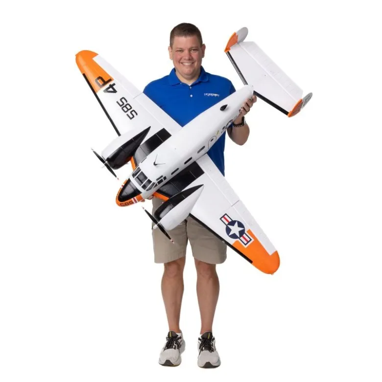 E-flite EFL-3726Beechcraft D18/RC-45J 1.5m BNF Basic mit AS3X+, SAFE Select