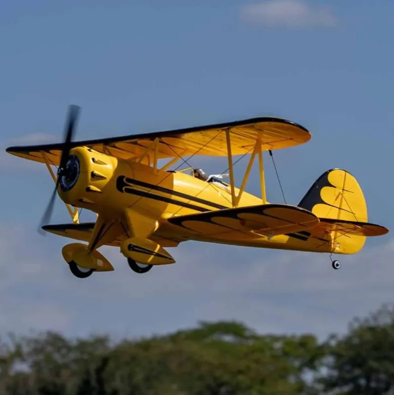E-flite EFLU53550YUMX WACO BNF Basic 550mm mit AS3X und SAFE Select, gelb