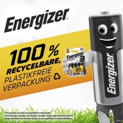 Energizer 142381Alkaline Power LR6 Mignon AA Batterie, 4er Blister