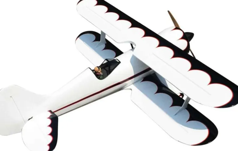 Extreme Flight A393-WMuscle Bipe 54'' Weiss/Schwarz ARF Doppeldecker 1380mm