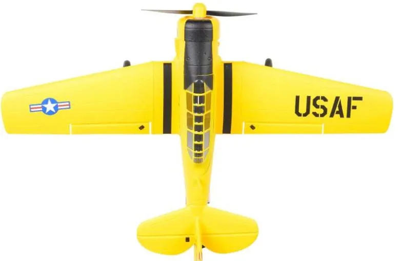 EZ-Wings EZ-036Mini AT-6 Texan 450mm, 2.4GHz RTF, gelb inkl. 2x LiPo 3.7V 400mAh & USB Ladegerät