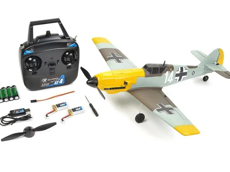 EZ-Wings EZ-032Mini BF-109 Messerschmitt 450mm, 2.4GHz RTF inkl. 2x LiPo 3.7V 400mAh & USB Ladegerät