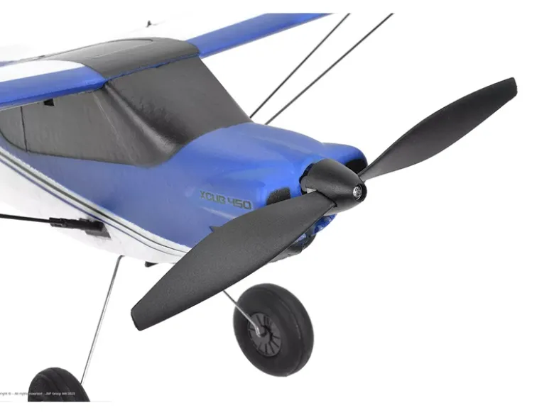 EZ-Wings EZ-020Mini Cub 450mm, 2.4GHz RTF, blau inkl. 2x LiPo 3.7V 400mAh & USB Ladegerät