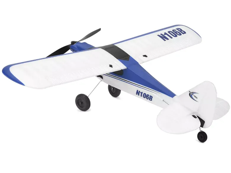EZ-Wings EZ-020Mini Cub 450mm, 2.4GHz RTF, blau inkl. 2x LiPo 3.7V 400mAh & USB Ladegerät