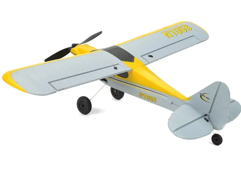 EZ-Wings EZ-021Mini Cub 450mm, 2.4GHz RTF, gelb inkl. 2x LiPo 3.7V 400mAh & USB Ladegerät