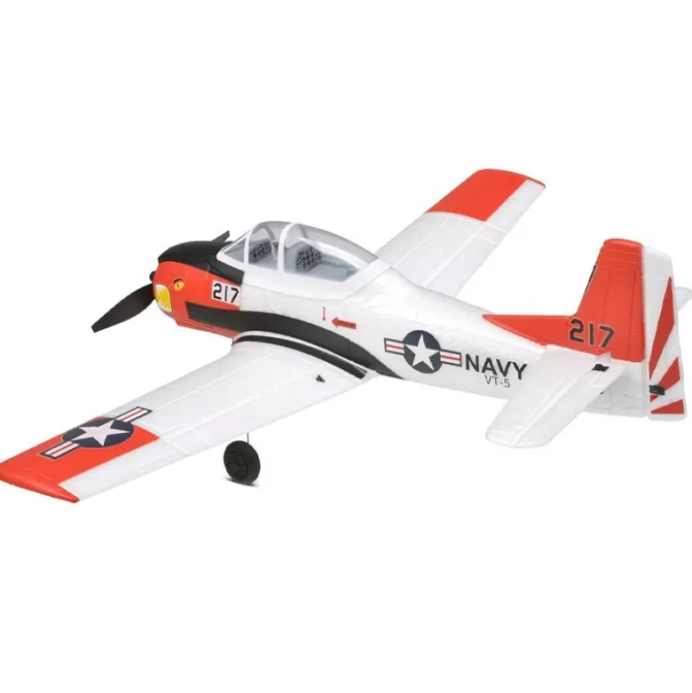 EZ-Wings EZ-039North American T-28 Trojan 450mm, 2.4GHz RTF - weiß/rot inkl. 2x LiPo 3.7V 400mAh & USB Ladegerät