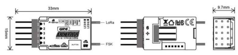 FrSky 2202.318Empfänger Archer Plus GR6 2,4Ghz