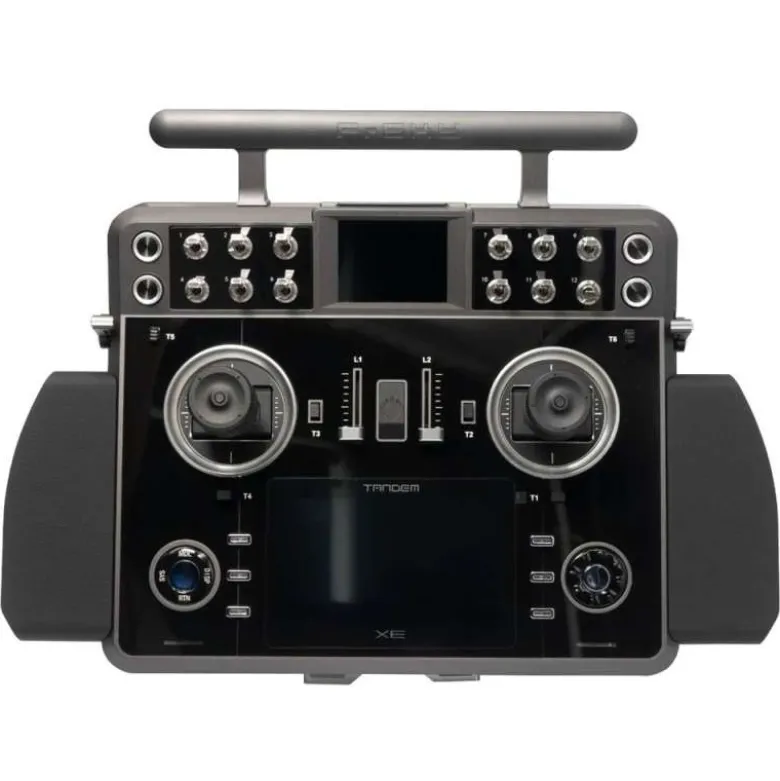 FrSky 2210.020TANDEM XE EU/LBT Glossy black panel FrSky Senderset 2,4Ghz Akku, Softcase + 3D-Gimbal + Taste