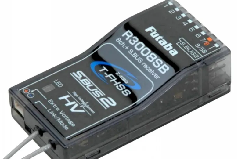 Futaba 01000676R3008SB 2,4 GHz T-FHSS 8-Kanal-Empfänger mit Telemetrie