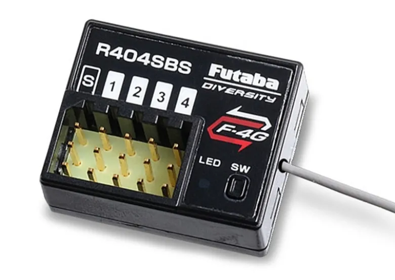 Futaba 01000691R404SBS Empfänger 4 PWM / 10 S.BUS 2,4GHz F-4G Modulation - nur in Verbindung mit T10PX / T6PV