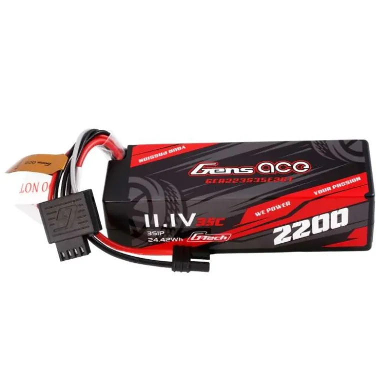 Gens ace GEA223S35E2GTLiPo Akku 2200mAh 11.1V 3S1P 35C Hardcase - mit IEC2-Stecker passend für Arrma Grom Brushless Serie
