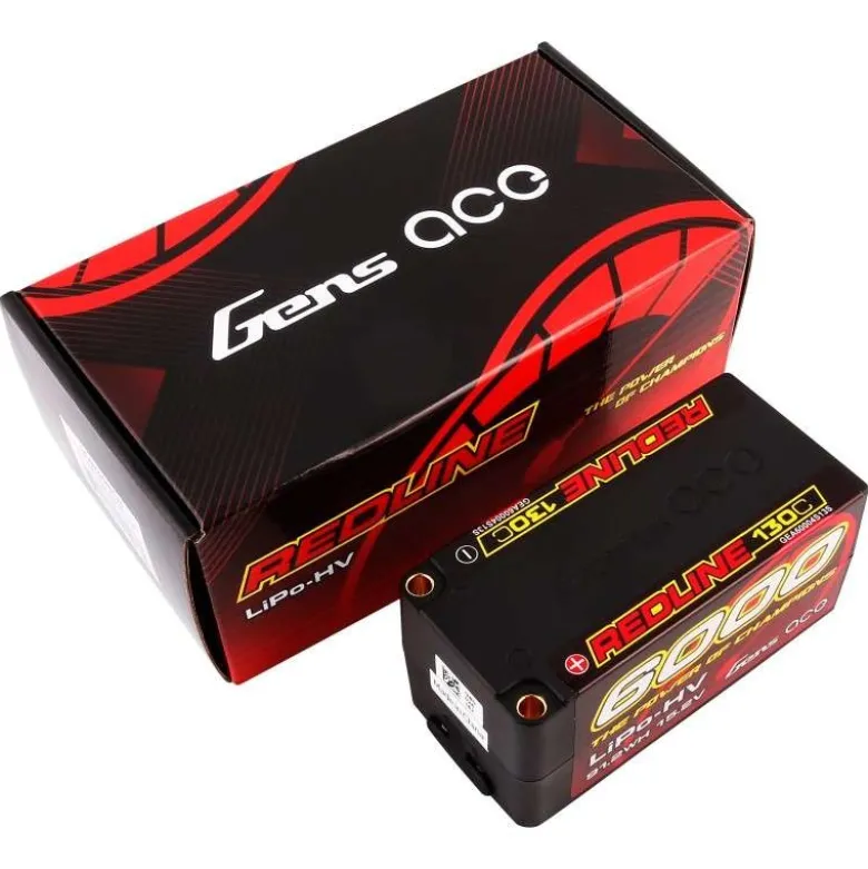 Gens ace GEA60004S13SRedline HV LiPo Akku 4S2P 6000mAh 15.2V 130C, Shorty 5mm