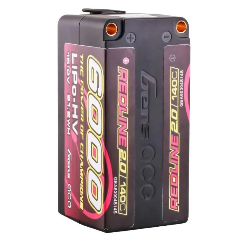 Gens ace GEA60004S14SRedline 2.0 HV Lipo Akku 6000mAh 15.2V 140C 4S2P Hardcase Short-size