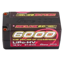 Gens ace GEA60004S14SRedline 2.0 HV Lipo Akku 6000mAh 15.2V 140C 4S2P Hardcase Short-size