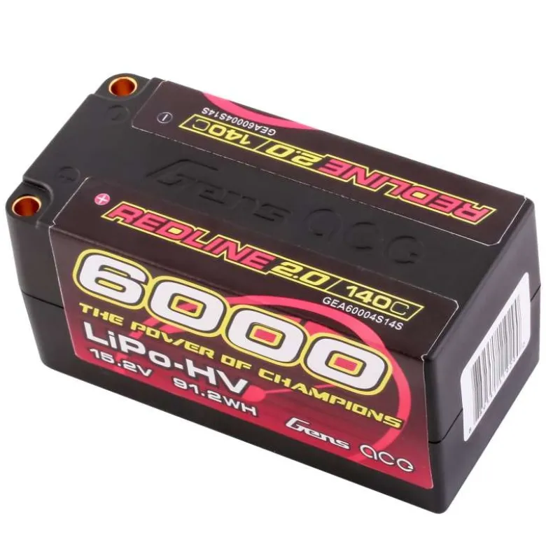 Gens ace GEA60004S14SRedline 2.0 HV Lipo Akku 6000mAh 15.2V 140C 4S2P Hardcase Short-size