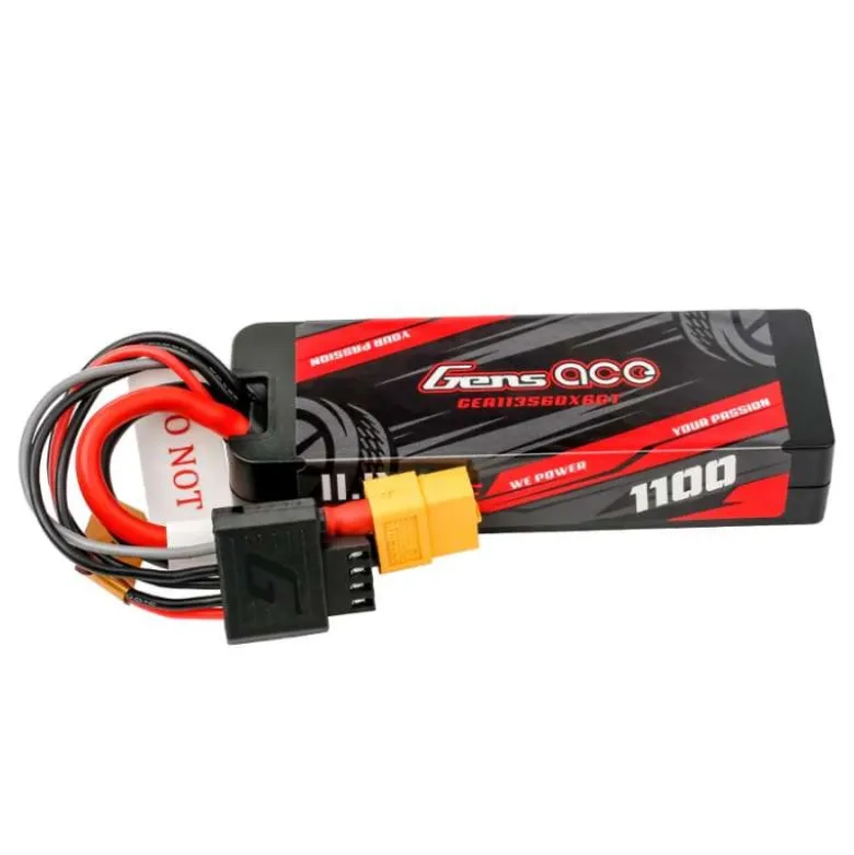 Gens ace GEA113S60X6GTLiPo-Akku G-Tech 1100mAh 11.1V 3S1P 60C GRP-76, XT60-Stecker