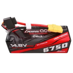 Gens ace GEA67504S60XGTLiPo Akku 6750mAh 14.8V 60C 4S1P, HardCase, XT90 Plug passend für Fahrzeuge 1:8