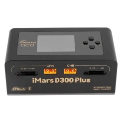 Gens ace GEA300WPLUS-EBG-tech iMars D300 Plus Smart Ladegerät Dual-Channel, schwarz