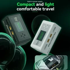 Gens ace GEA300WPLUS-EWG-tech iMars D300 Plus Smart Ladegerät Dual-Channel, weiß