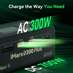 Gens ace GEA300WPLUS-EWG-tech iMars D300 Plus Smart Ladegerät Dual-Channel, weiß