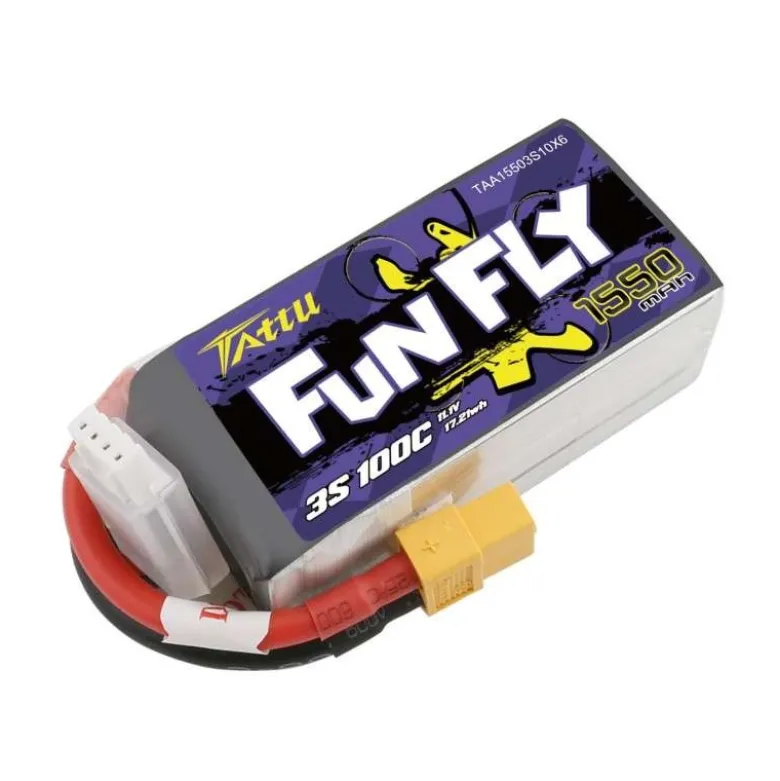 Gens ace TAA15503S10X6Tattu Funfly LiPo Akku 11,1V 1550mAh 100C 3S1P - XT60