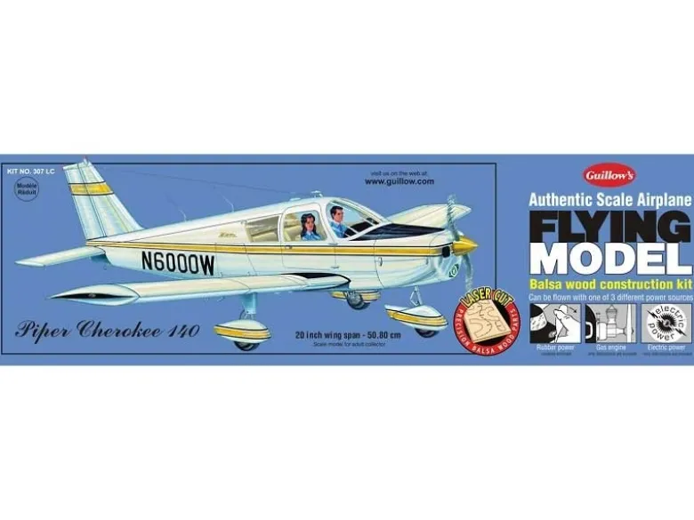 Guillow's gu307Piper Cherokee 140 Balsabausatz