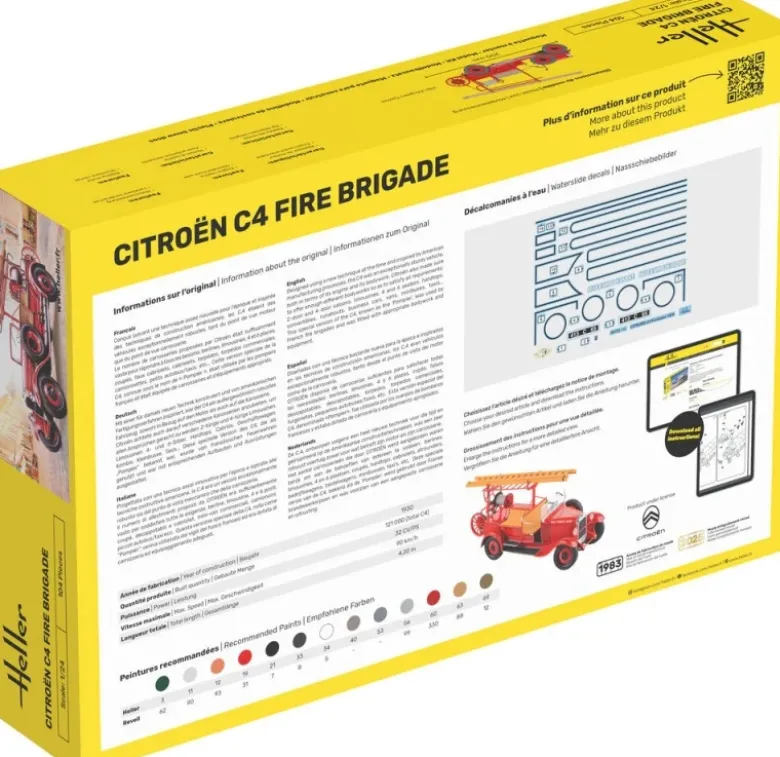 Heller 80733Citroen C4 Fire Brigade Plastikbausatz in 1:24