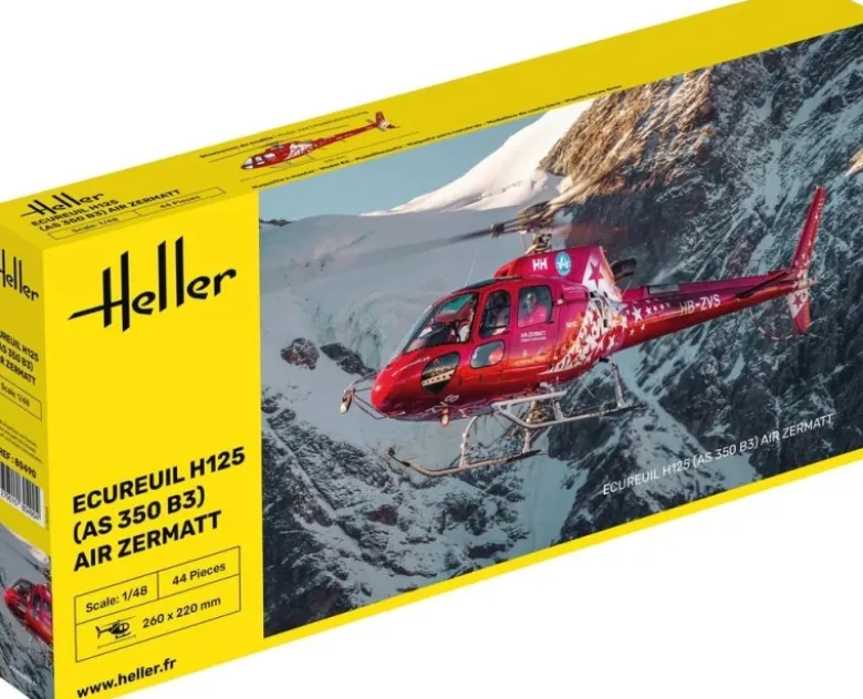 Heller 80490Ecureuil H125 (AS 350 B3) Air Zermatt Plastikbausatz in 1:48