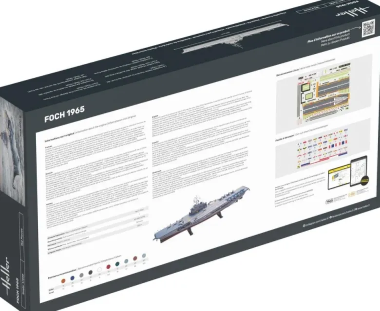 Heller 81071Flugzeugträger 'Foch' Plastikbausatz in 1:400