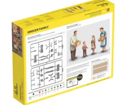 Heller 82758Lebensmittelhändler Familie Figuren Plastikbausatz in 1:24
