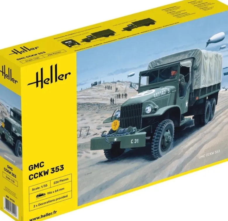 Heller 81121Logistikfahrzeug 'GMC CCKW 353' Plastikbausatz in 1:35