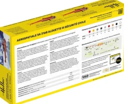 Heller 56289STARTER KIT Alouette III Sécurité Civile Plastikbausatz 1:72 inkl. Kleber, Pinsel und Hauptfarben