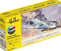 Heller 56235STARTER KIT FW 190 A5/A8/F8 Plastikbausatz in 1:72 inkl. Kleber, Pinsel und Hauptfarben